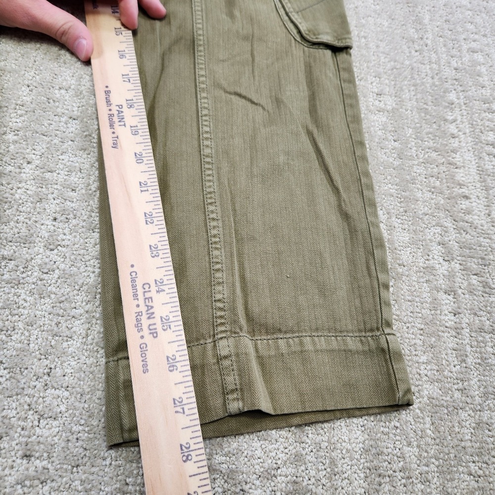 Free People Pants Women XS Tahiti Pull On Cargo Green Baggy Heritage Paratrooper - Picture 8 of 12
